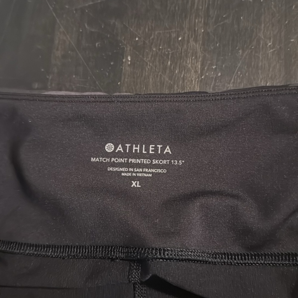 Athleta Dark Camo Match Point Skort 13.5 Size XL Activewear Pickleball Tennis - Picture 5 of 9